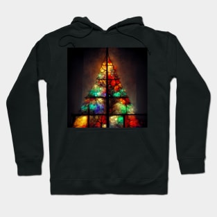 Stained Glass Christmas Tree Hoodie